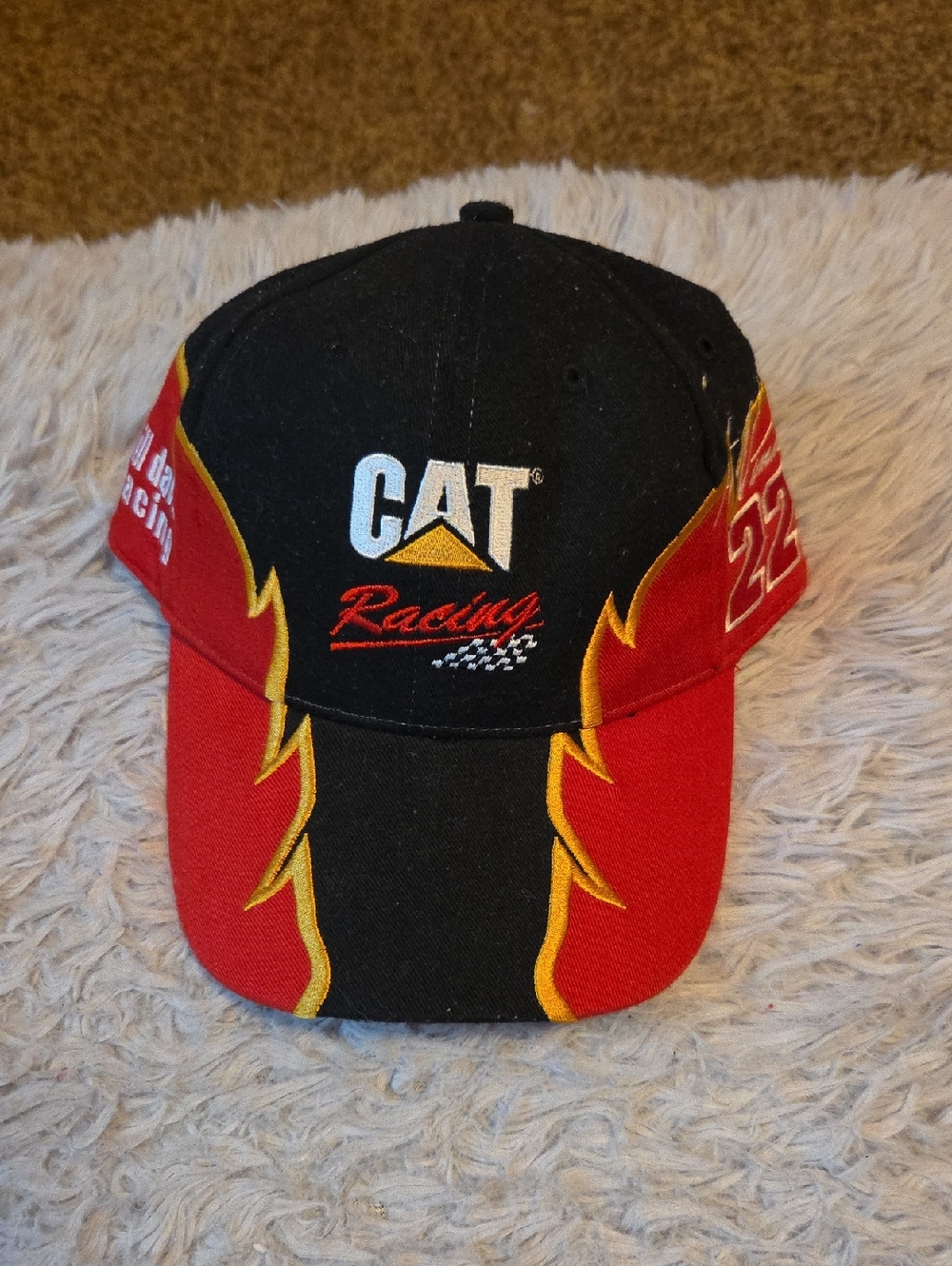 CAT Racing Black and Red Flame Cap